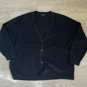 J Crew V-neck cotton-blend cardigan sweater Size Large